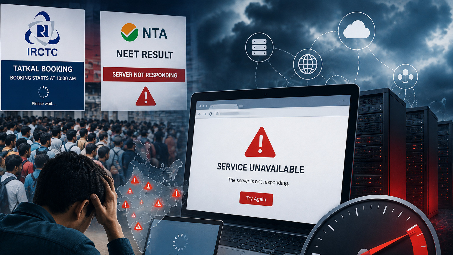 Why do government websites crash during peak demand?