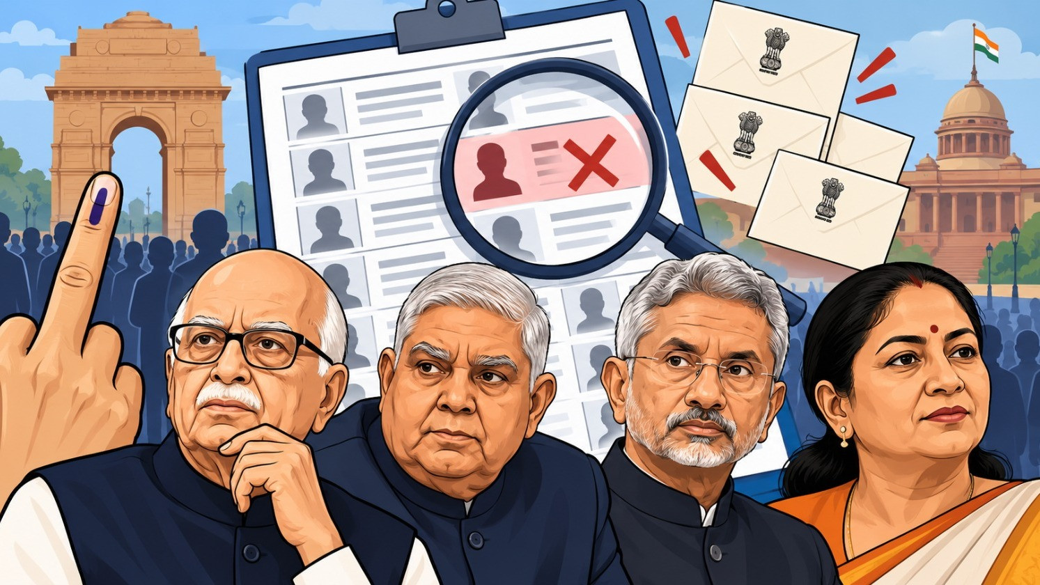 दिल्ली SIR में 47 लाख लोगों के नाम कटे, आडवाणी-धनखड़-जयशंकर और सीएम रेखा गुप्ता सहीत 33 लाख लोगों को गया नोटिस