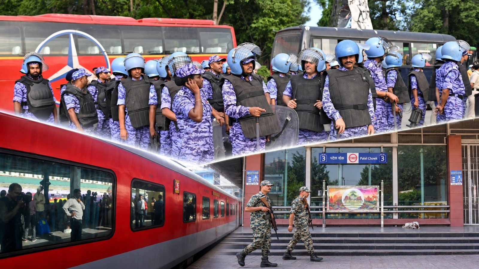 ट्रेनें रद्द, 57 मेट्रो स्टेशन बंद, 10 अक्टूबर के प्रदर्शन से पहले दिल्ली को छावनी बना दिया गया