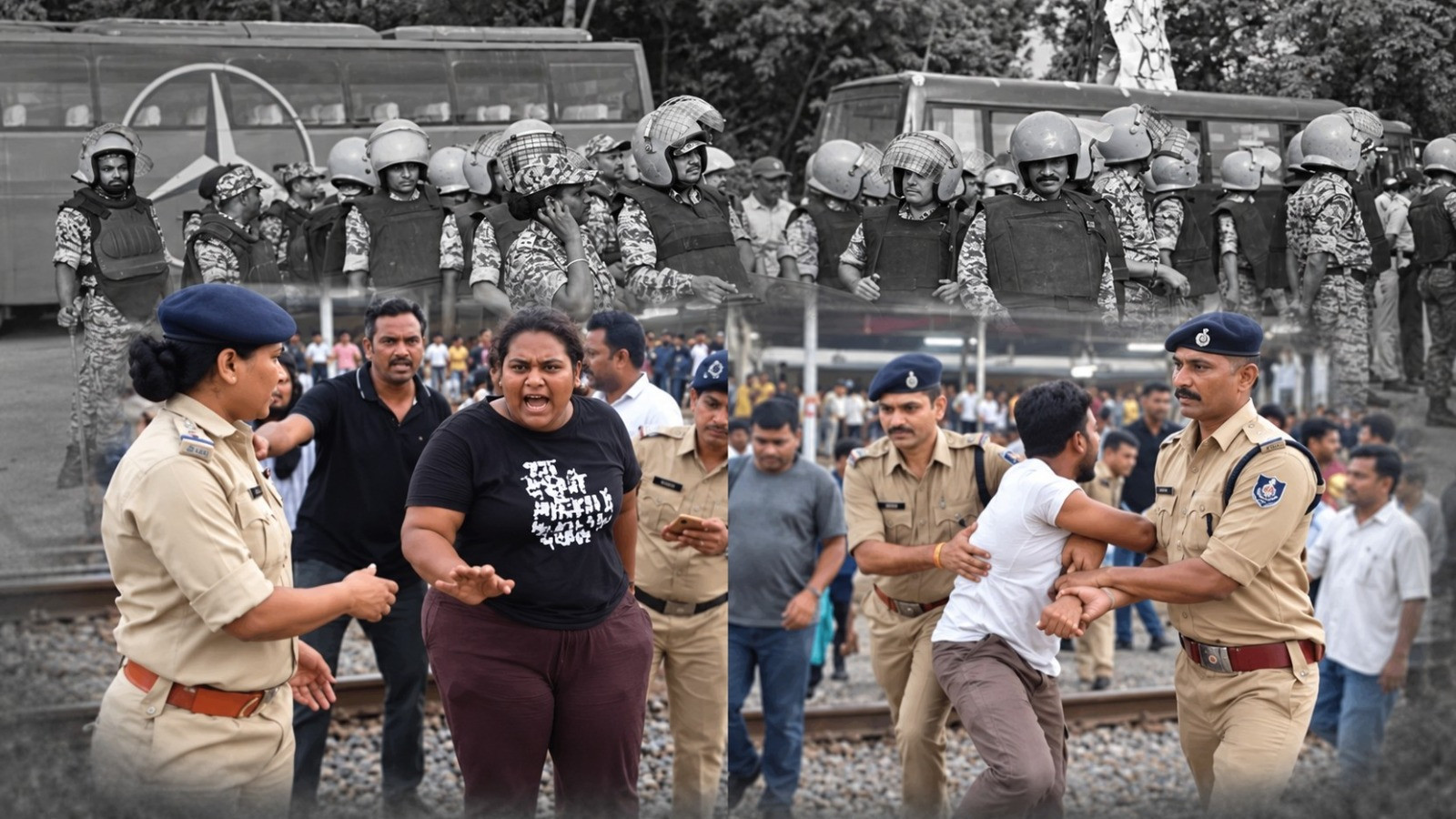 ज्ञानेश कुमार के खिलाफ प्रदर्शन करने जा रहे छात्रों को पुलिस ने ट्रेन से घसीटकर उतारा