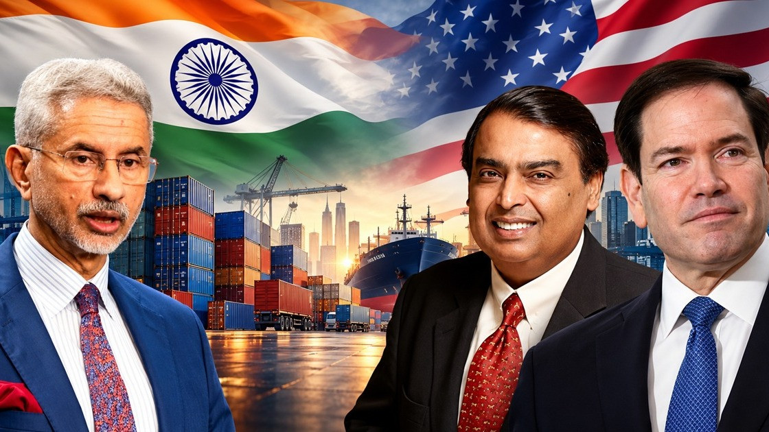 What is the Ambani connection to US Secretary of State's India visit?